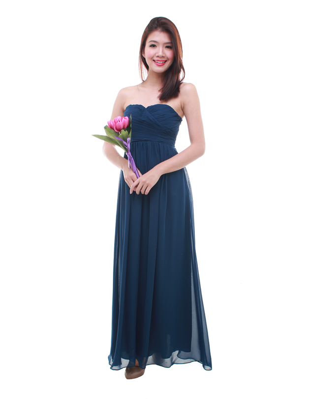 Cleo Maxi Dress in Navy Blue